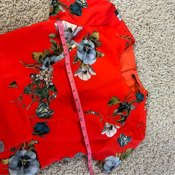 Black Halo Red Floral Jodee Dress - Picture 10 of 11